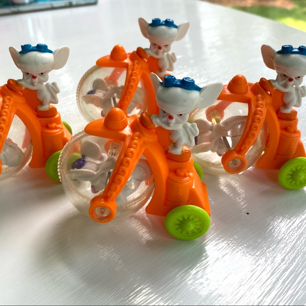 Four Pinky and the brain Animaniacs 1990s happy meal toys